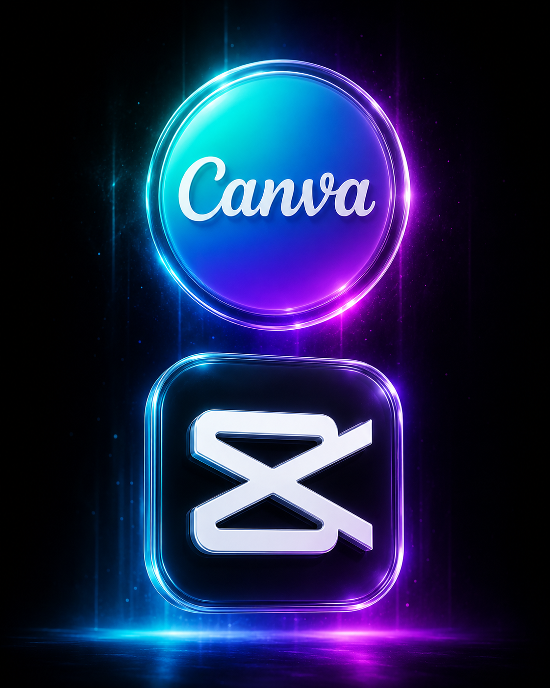 Combo Canva + CapCut logo